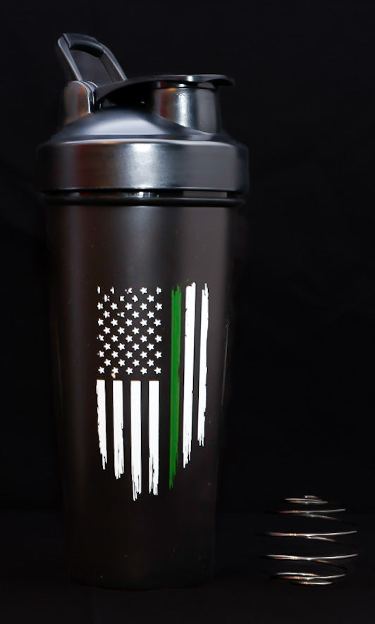 Military Service American Flag Shaker Bottle