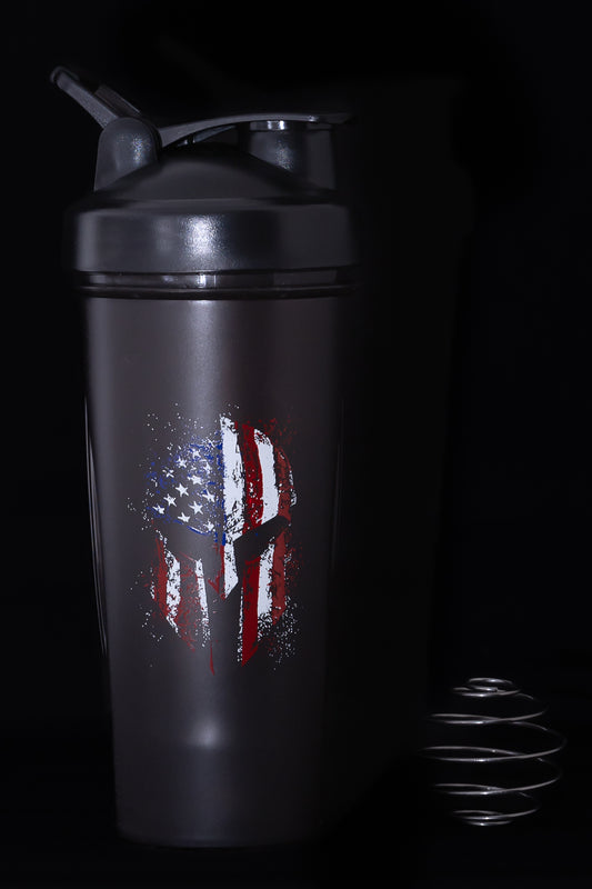 Spartan American Flag Shaker Bottle
